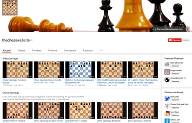 Chaîne Youtube The chess website
