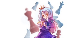 Shiro en fond d'écran sur les échecs anime