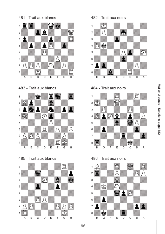 Echec Et Mat En 2 Coup Livre : 1000 exercices d’échecs Mat en 2 coups