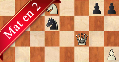Puzzle d'échecs et problèmes tactiques : mat en 2 coups