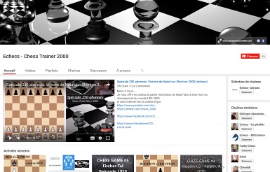 Chaîne Youtube Echecs Chess Trainer 2000