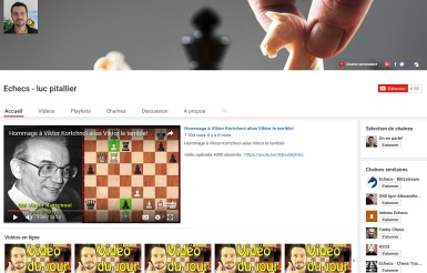 Chaîne Youtube d'échecs de Luc Pitallier, coach d'échecs