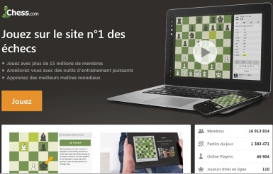 Chess.com pour jouer aux échecs en ligne