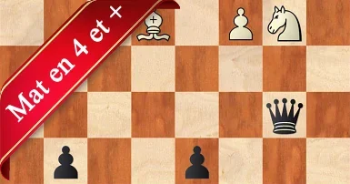 Puzzle d'échecs et problèmes tactiques : mat en 4 coups