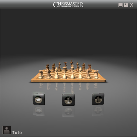 Ecran d'accueil et choix des options sur Chessmaster 11 Edition Grand Maître