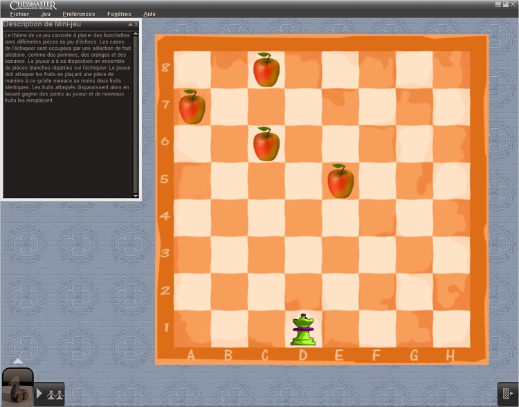 Section loisirs pour le plaisir de jouer à ChessMaster 11