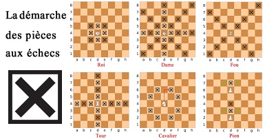 Comment jouer aux échecs : la démarche des pièces en image