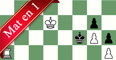 Puzzle d'échecs et problèmes tactiques : mat en 1 coup