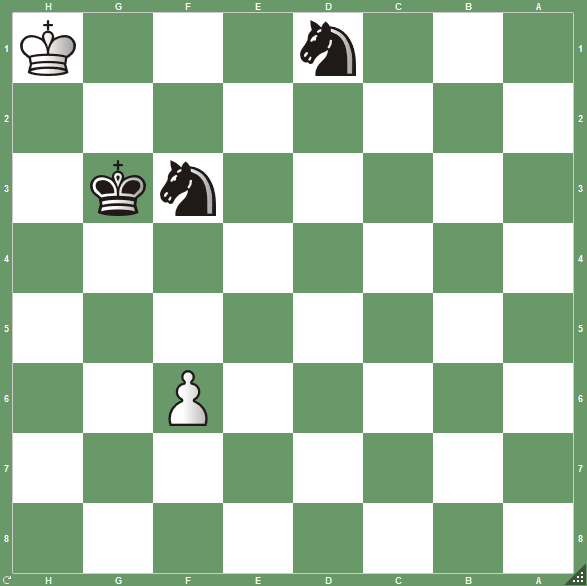 Puzzle échecs mat en 1 coup - trait aux noirs - Cavalier 1