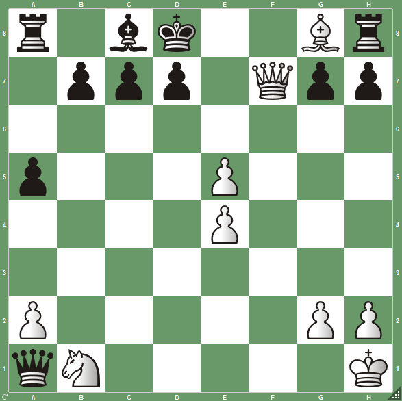 Puzzle échecs mat en 1 coup - trait aux blancs - Dame 2